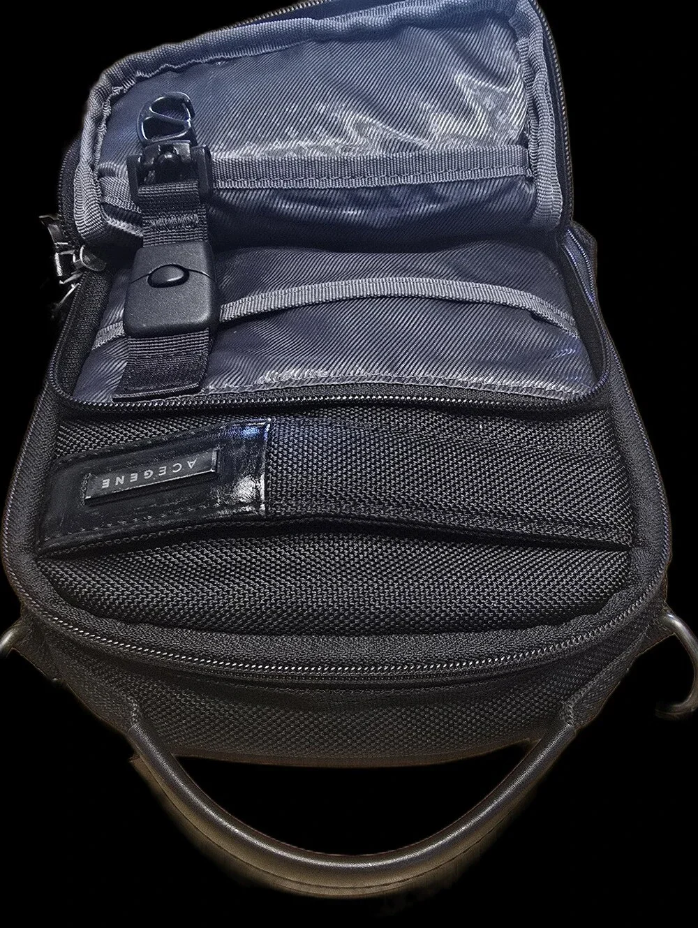 ACEGENE Black Crossbody Sling Bag for Men